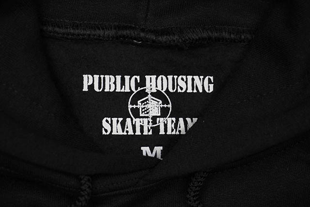 PUBLIC HOUSING SKATE TEAM METAL LOGO HOODIE (BLACK) | Brand,M-R