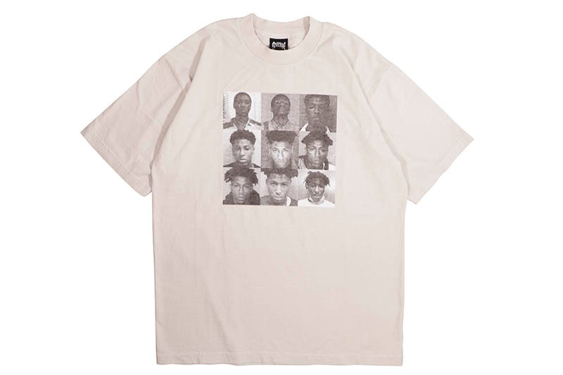 REVENGE X YOUNGBOY NEVER BROKE AGAIN MUGSHOT TEE (CEMENT)