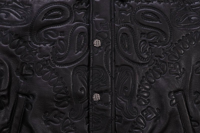 MENACE GENUINE LAMBSKIN LEATHER PAISLEY JACKET (BLACK) | Brand,M-R