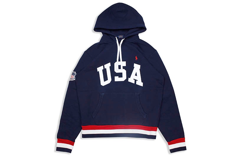 POLO RALPH LAUREN THE USA HOODIE (710800310001:CRUISE NAVY)