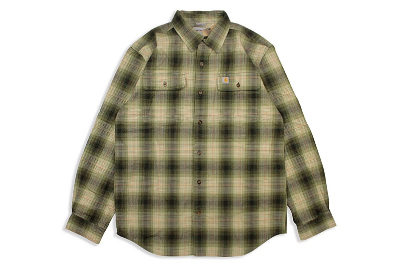 Carhartt ORIGINAL FIT FLANNEL L/S PLAID SHIRT (104451/307:OLIVE)