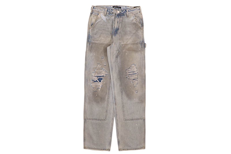 EMBELLISH HART STRAIGHT DENIM (EMBHOL124-021:LIGHT DIRT FADE)