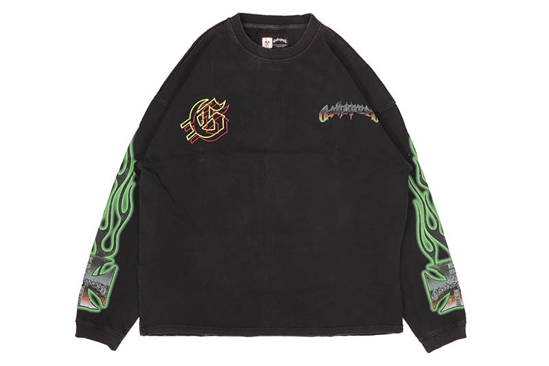 GODSPEED BIKER NATION LS T-SHIRT (BLACK WASH)