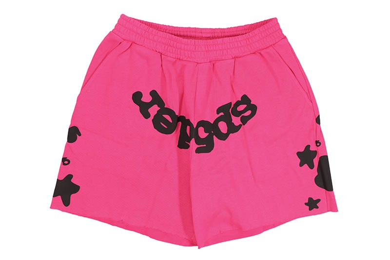 SP5DER BELUGA SWEAT SHORTS (PINK)
