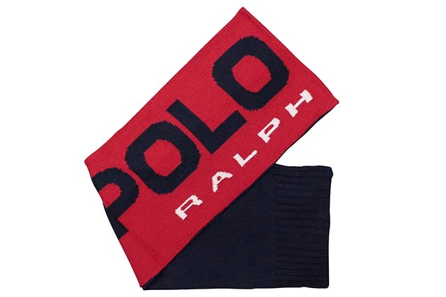 POLO RALPH LAUREN POLO SPORT COLOR-BLOCKED SCARF (PC0398-620:RED/NAVY)