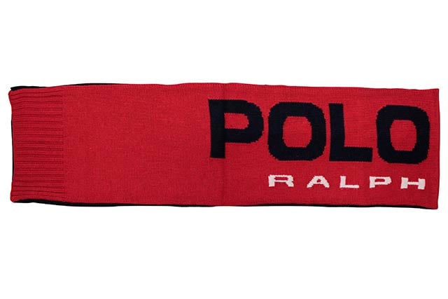 POLO RALPH LAUREN POLO SPORT COLOR-BLOCKED SCARF (PC0398-620:RED/NAVY)