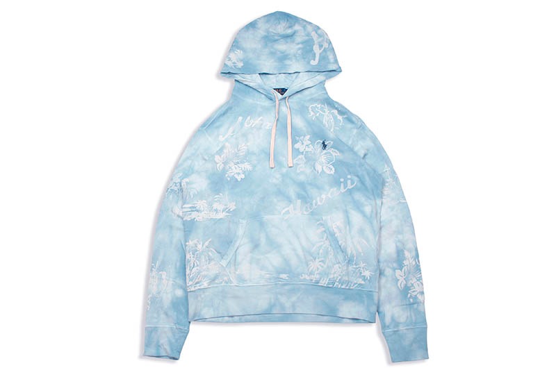 POLO RALPH LAUREN HAWAIIAN SPA TERRY HOODIE (710781395002:FRENCH BLUE PRINT)