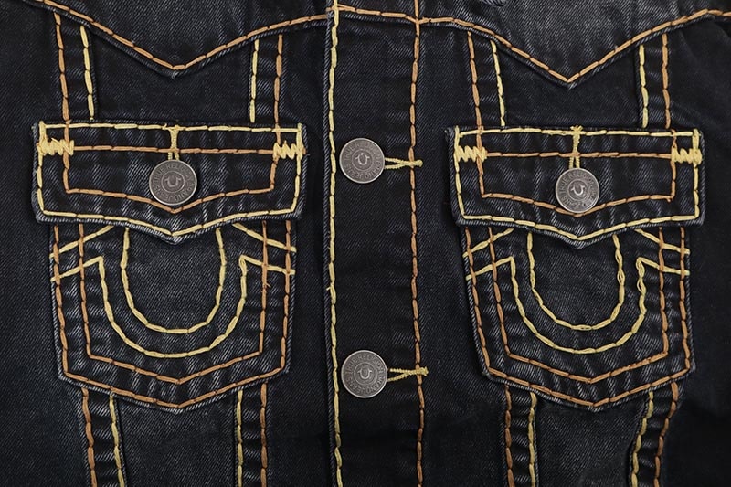 TRUE RELIGION JIMMY SUPER T JACKET (108495:CHANSON BLUE BLACK WASH)