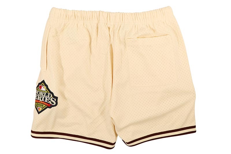 PRO STANDARD PHILADELPHIA PHILLIES RETRO LOGO MESH SHORT (LPH333057-EGW:EGGSHELL/WINE)