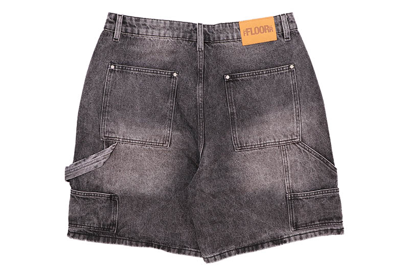 FLOOR 914 UNIFORM JEAN SHORTS (BLACK)