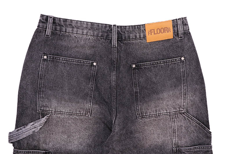 FLOOR 914 UNIFORM JEAN SHORTS (BLACK)