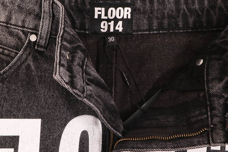 FLOOR 914 UNIFORM JEAN SHORTS (BLACK)
