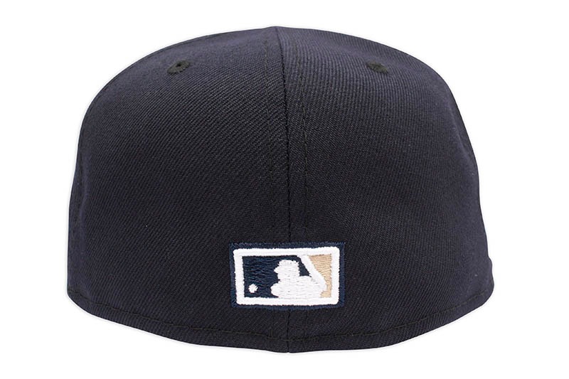 NEW ERA NEW YORK YANKEES 59FIFTY FITTED CAP (75th WORLD SERIES CUSTOM SIDE PATCH/KHAKI UNDER VISOR/NAVY)