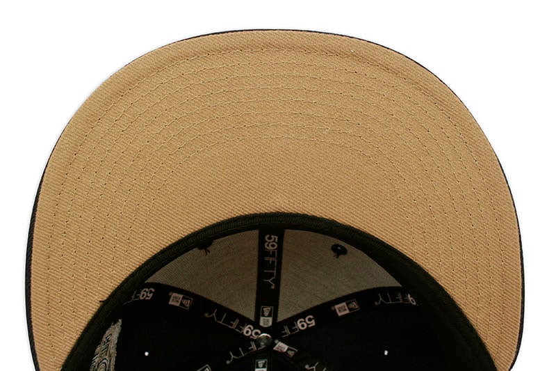 NEW ERA NEW YORK YANKEES 59FIFTY FITTED CAP (75th WORLD SERIES CUSTOM SIDE PATCH/KHAKI UNDER VISOR/NAVY)