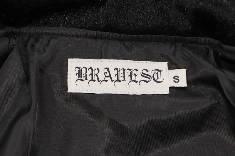 BRAVEST STUDIOS BEAR FUR JACKET (BLACK)