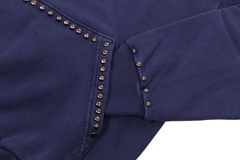 SP5DER PUNK V3 STUDDED HOODIE (BLUE) | Brand,S-Z,SP5DER 