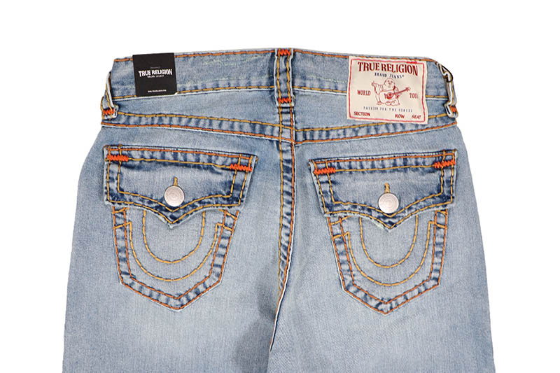 TRUE RELIGION VINNY SUPER T FLAP SHORT (110203:SHATTERD MIDIUM WASH)