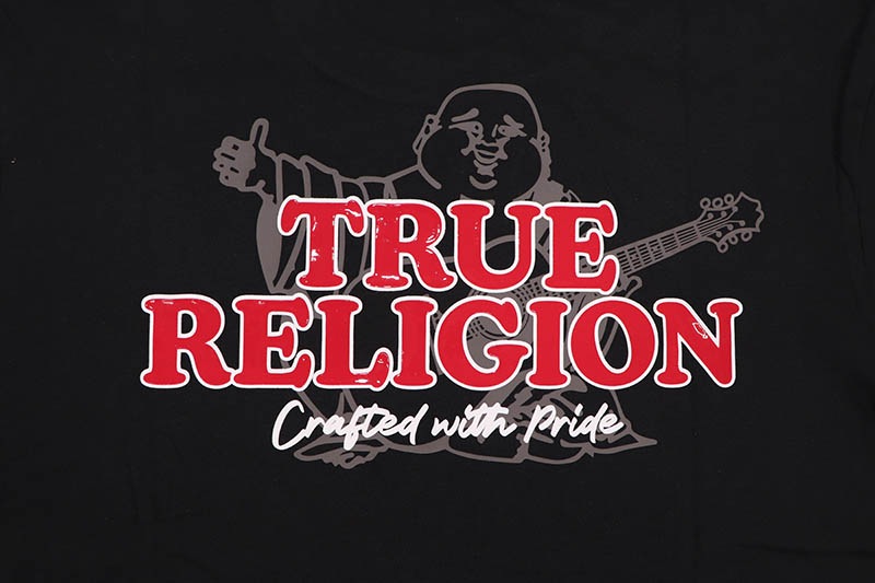 TRUE RELIGION SILICONE LOGO TEE (701580:JET BLACK)