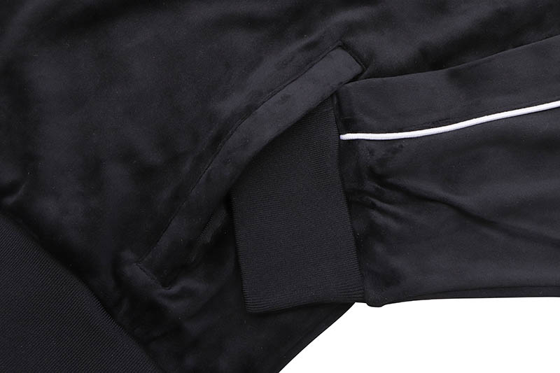 SERGIO TACCHINI LIONI VELOUR TRACK JACKET (STF23M50644-598:BLACK