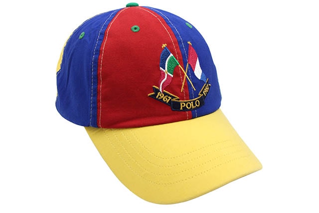 POLO RALPH LAUREN COLOR-BLOCKED FLAG COTTON TWILL CAP (710741816001:MULTI)