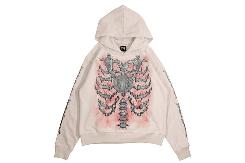 REVENGE X YOUNGBOY NEVER BROKE AGAIN 38 RIBCAGE HOODIE (CEMENT)