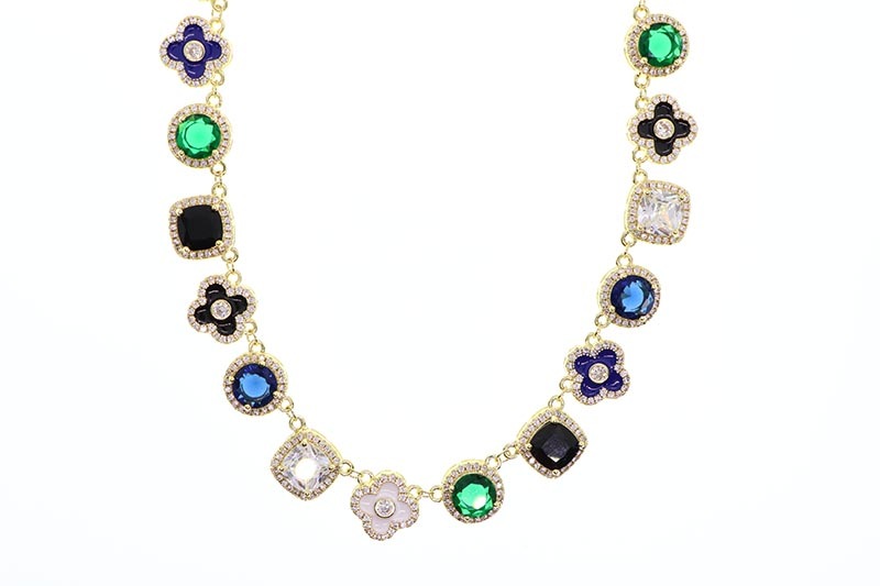 KD JEWELRY RAINBOW FLOWER CHAIN (KDJ057) (GOLD)
