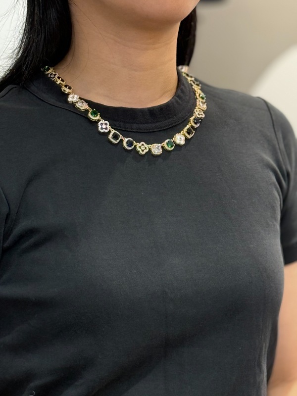 KD JEWELRY RAINBOW FLOWER CHAIN (KDJ057) (GOLD)