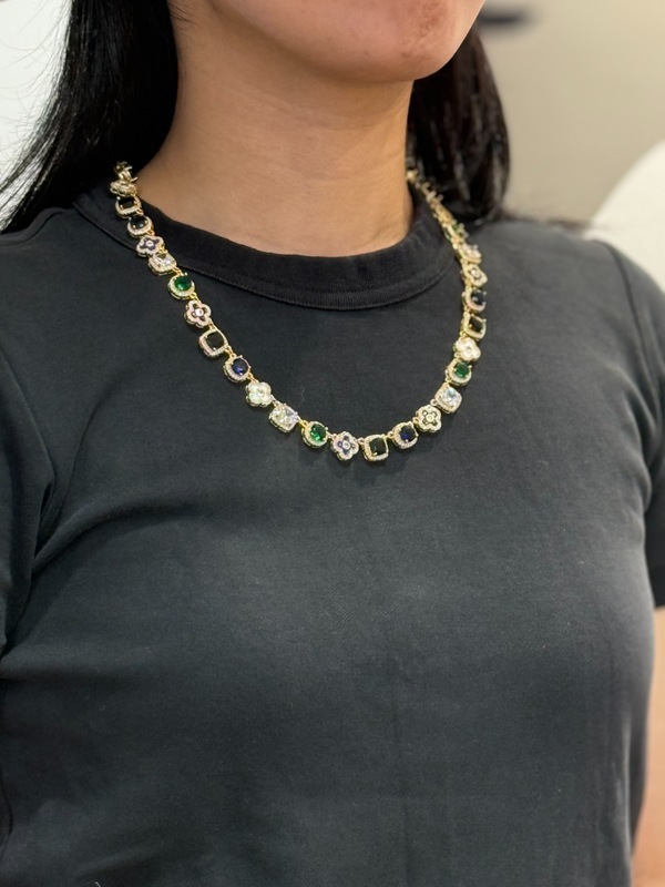 KD JEWELRY RAINBOW FLOWER CHAIN (KDJ057) (GOLD) | Brand,OTR