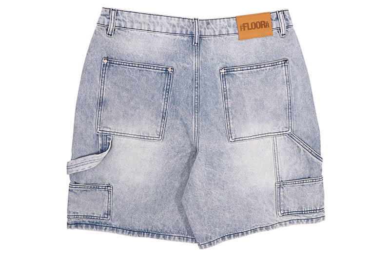 FLOOR 914 UNIFORM JEAN SHORTS (BLUE)