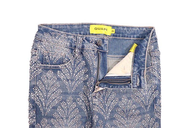 GUAPI STEEL BLUE EMBELLISHED DENIM (622SBED)