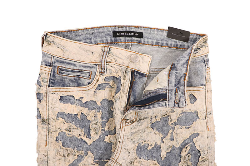 EMBELLISH LIV BORO FLARE DENIM (EMBHOL124-037:LIGHT BLUE)