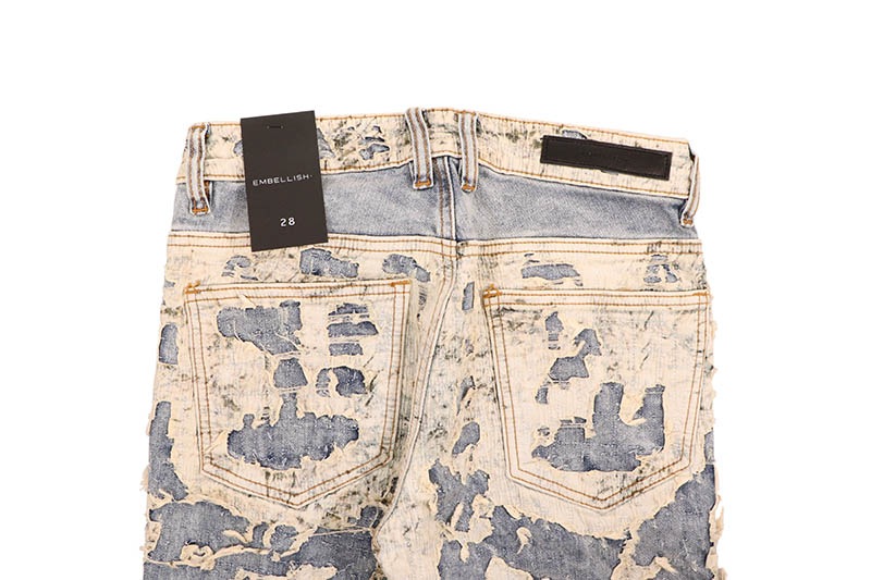 EMBELLISH LIV BORO FLARE DENIM (EMBHOL124-037:LIGHT BLUE)