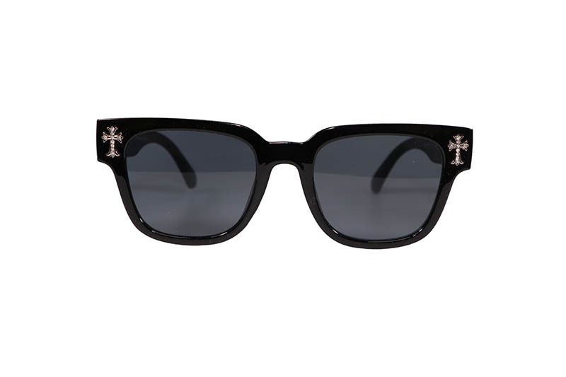 グロウアラウンド クロスサングラス ICE LAB TRI-CROSS RHINESTONE SUNGLASSES (DARK SHADE/SILVER) ASG