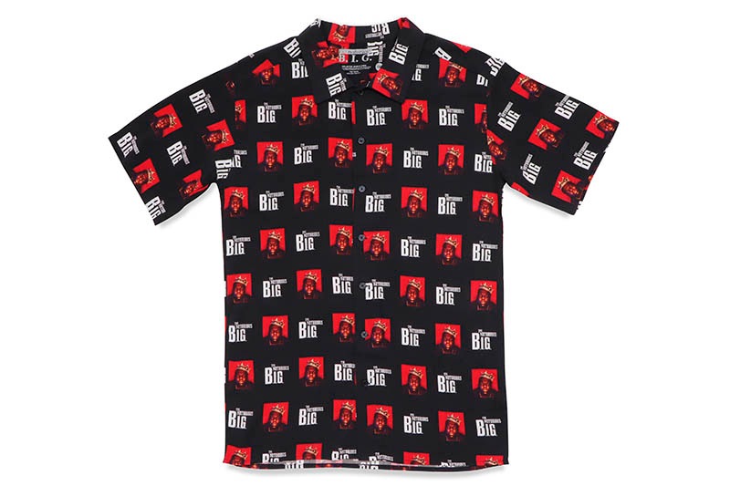 BIGGIE CROWN AOP WOVEN S/S SHIRT (BLACK)