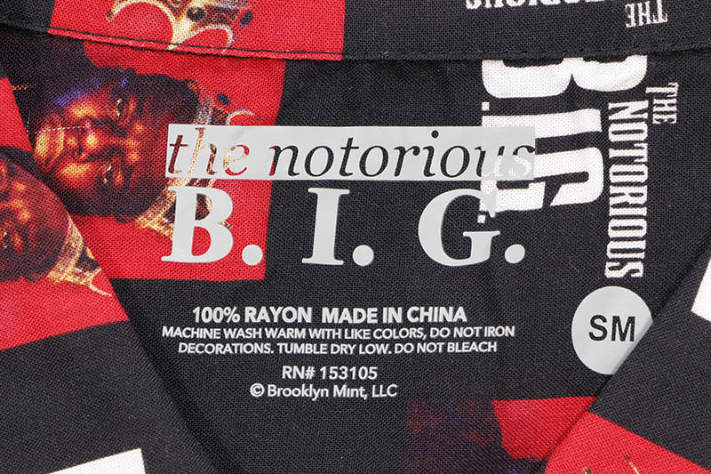 BIGGIE CROWN AOP WOVEN S/S SHIRT (BLACK)