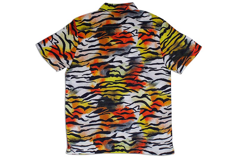 ED HARDY PRINTED CAMP S/S SHIRT (TIGER PRINT)