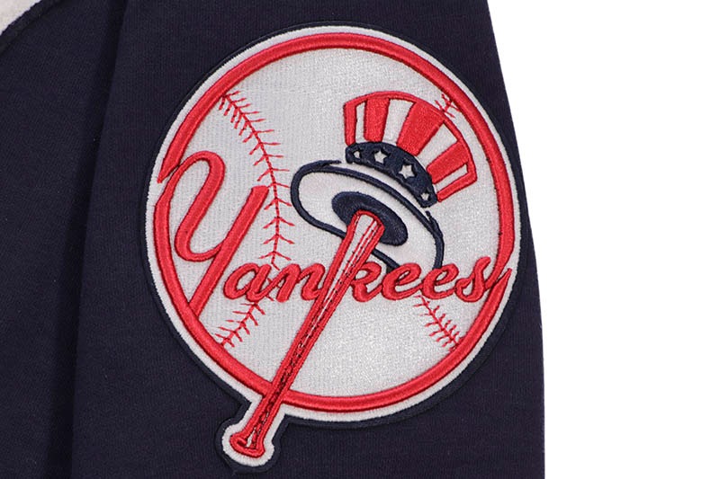 PRO STANDARD NEW YORK YANKEES CLASSIC CHENILLE LOGO ZIP HOODIE (LNY531890:MIDNIGHT NAVY)