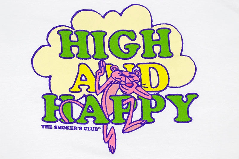 THE SMOKER'S CLUB HIGH AND HAPPY LONG SLEEVE TEE (WHITE)