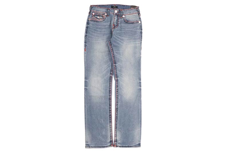 TRUE RELIGION RICKY SUPER T TRIPLE HORSESHOE STRAIGHT JEAN (108712:GROTON LIGHT WASH)