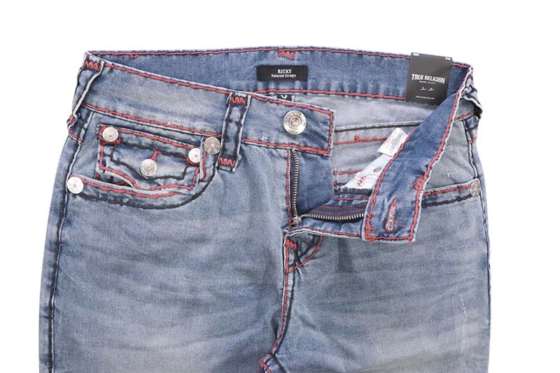 TRUE RELIGION RICKY SUPER T TRIPLE HORSESHOE STRAIGHT JEAN (108712:GROTON LIGHT WASH)