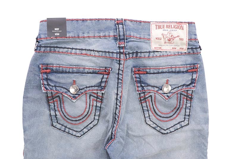 TRUE RELIGION RICKY SUPER T TRIPLE HORSESHOE STRAIGHT JEAN (108712:GROTON LIGHT WASH)