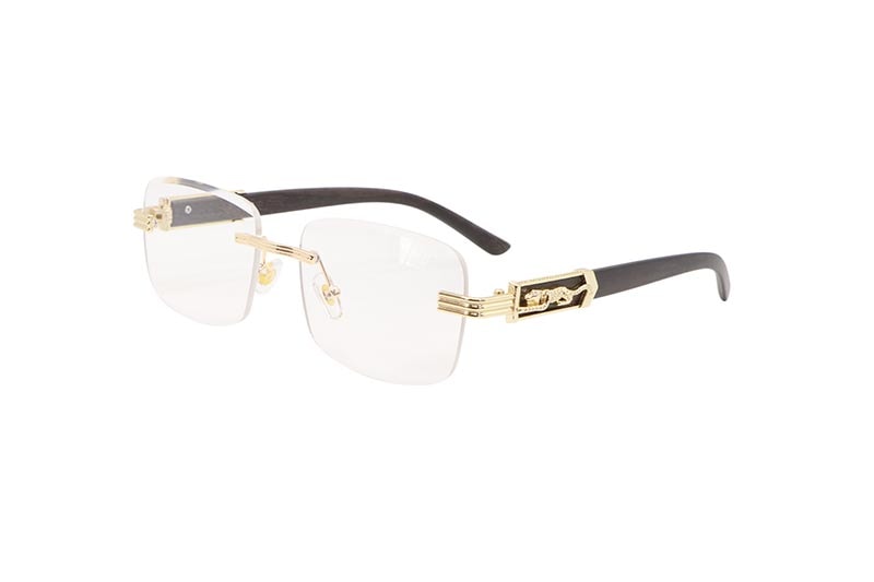 KD EYEWEAR TRENDY CHEETAH FRAMELESS SUNGLASSES (CLEAR)