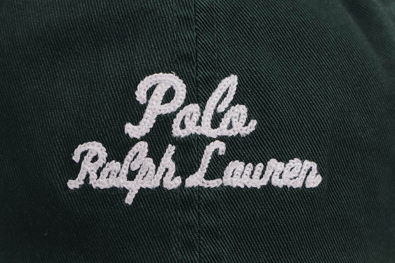 POLO RALPH LAUREN EMBROIDERED TWILL BALL CAP (710945507007:COLLEGE GREEN)