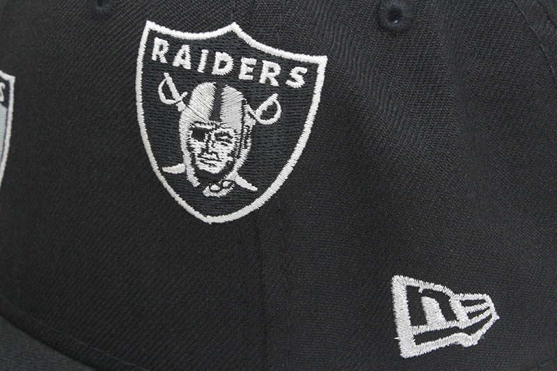 NEW ERA X JUST DON LAS VEGAS RAIDERS 59FIFTY FITTED CAP (BLACK/SILVER)