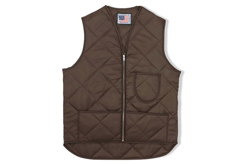 SNAP'N'WEAR QUILTED NYLON VEST WITH KIDNEY FLAP (#300:BROWN)