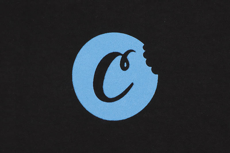 COOKIES C-BITE LOGO L/S TEE (BLACK/COOKIES BLUE) CM234TLP08