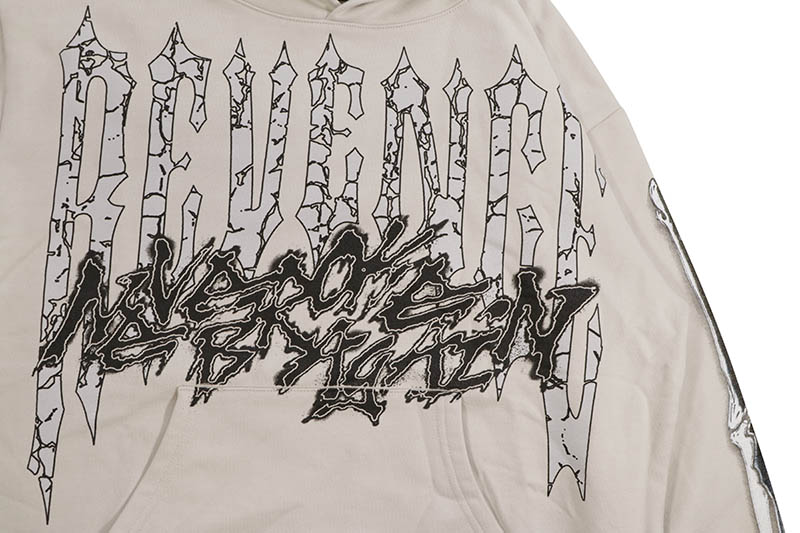 REVENGE X YOUNGBOY NEVER BROKE AGAIN CHROMED OUT HOODIE (CEMENT