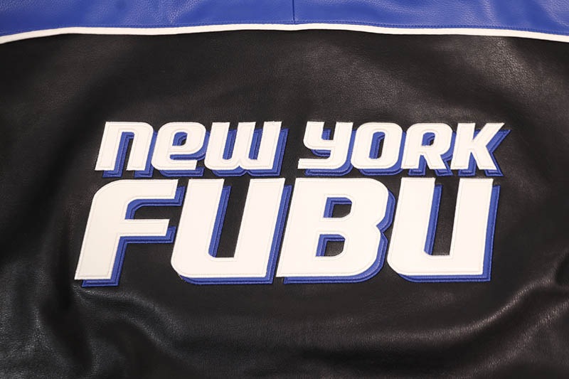 FUBU FAUX LEATHER JACKET (FAM-61304:BLUE)