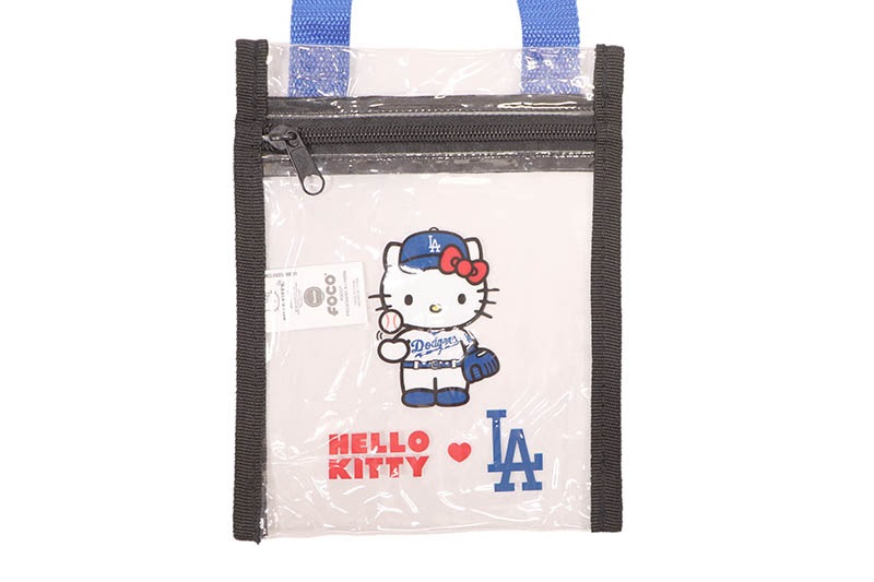 FOCO LOS ANGELES DODGERS TEAM BEANS HELLO KITTY CLEAR CROSSBODY