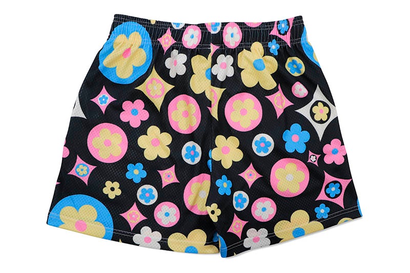 BRAVEST STUDIOS BLACK MULTI FLOWER SHORTS | Brand,A-F,BRAVEST